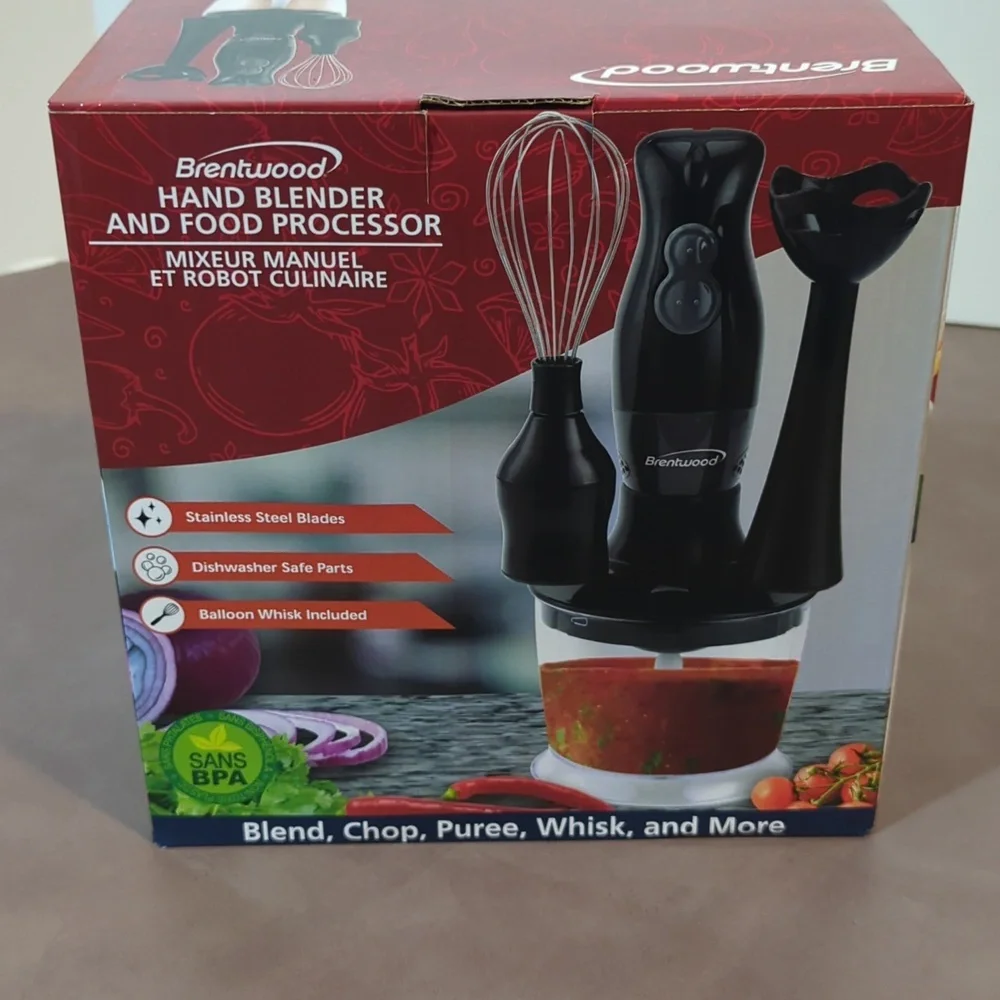 Brentwood Hand Blender and Food Processor Black New in Box - Picture 4 of 7